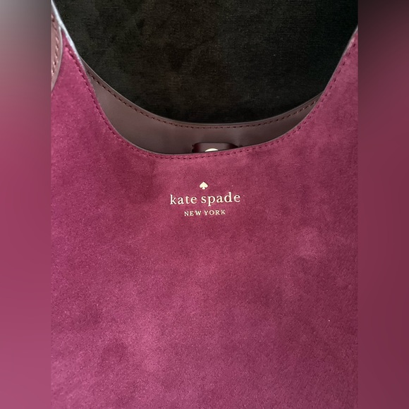 BNWT | Kate Spade “Aster” Shoulder Bag in Deep Cardinal & Stars Canvas Pouch - Picture 2 of 10